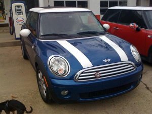 OEM badge holder in the MINI suggested location - hated it.